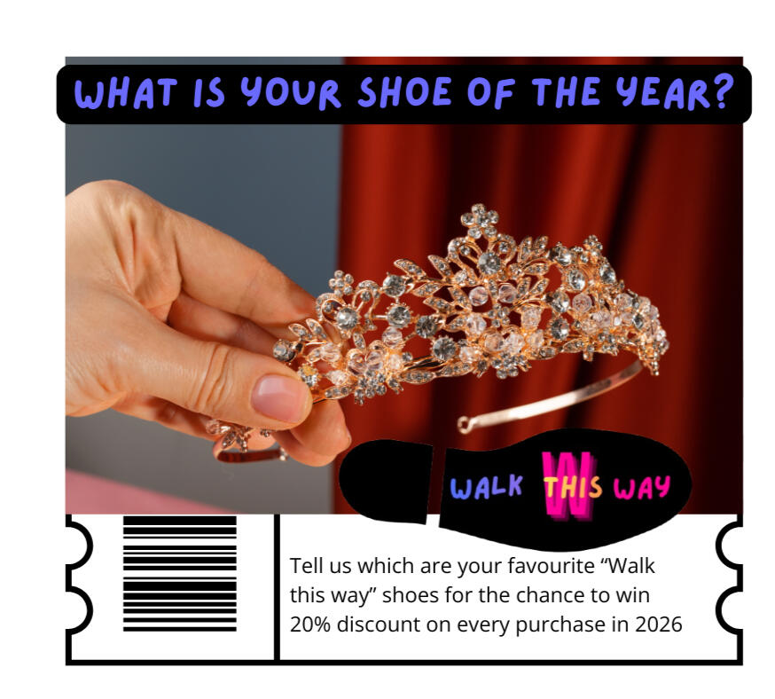 The shoe of the year Crown over shoe logo